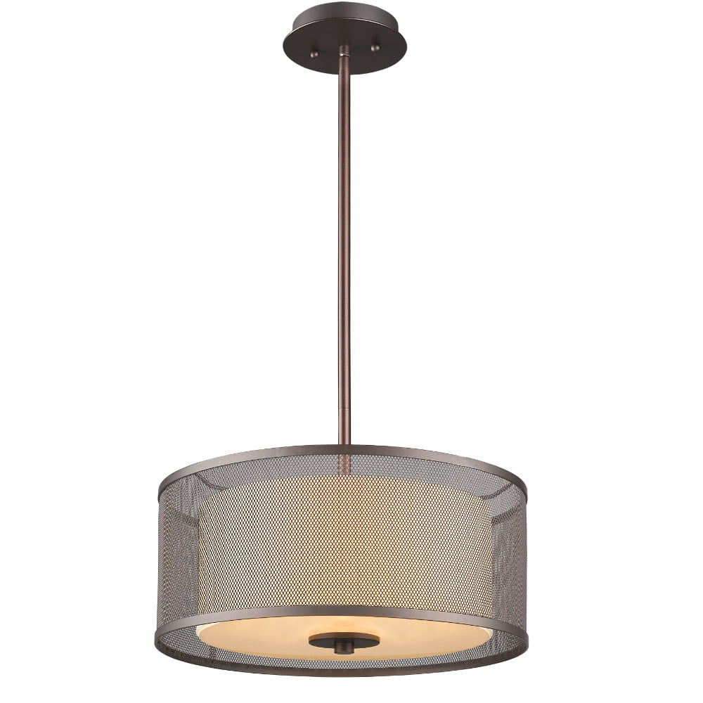 Ch28033rb15-dp3 15 In. Lighting Audrey Transitional 3 Light Rubbed Bronze Ceiling Pendant - Oil Rubbed Bronze
