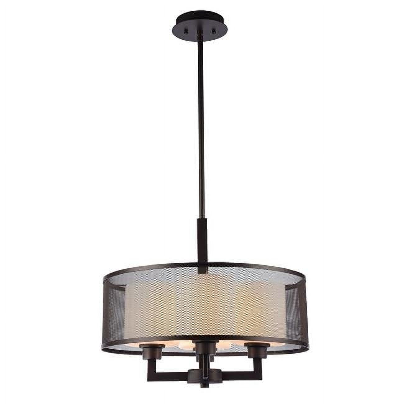 Ch29034rb19-up4 19 In. Lighting Audrey Transitional 4 Light Rubbed Bronze Ceiling Pendant - Chrome