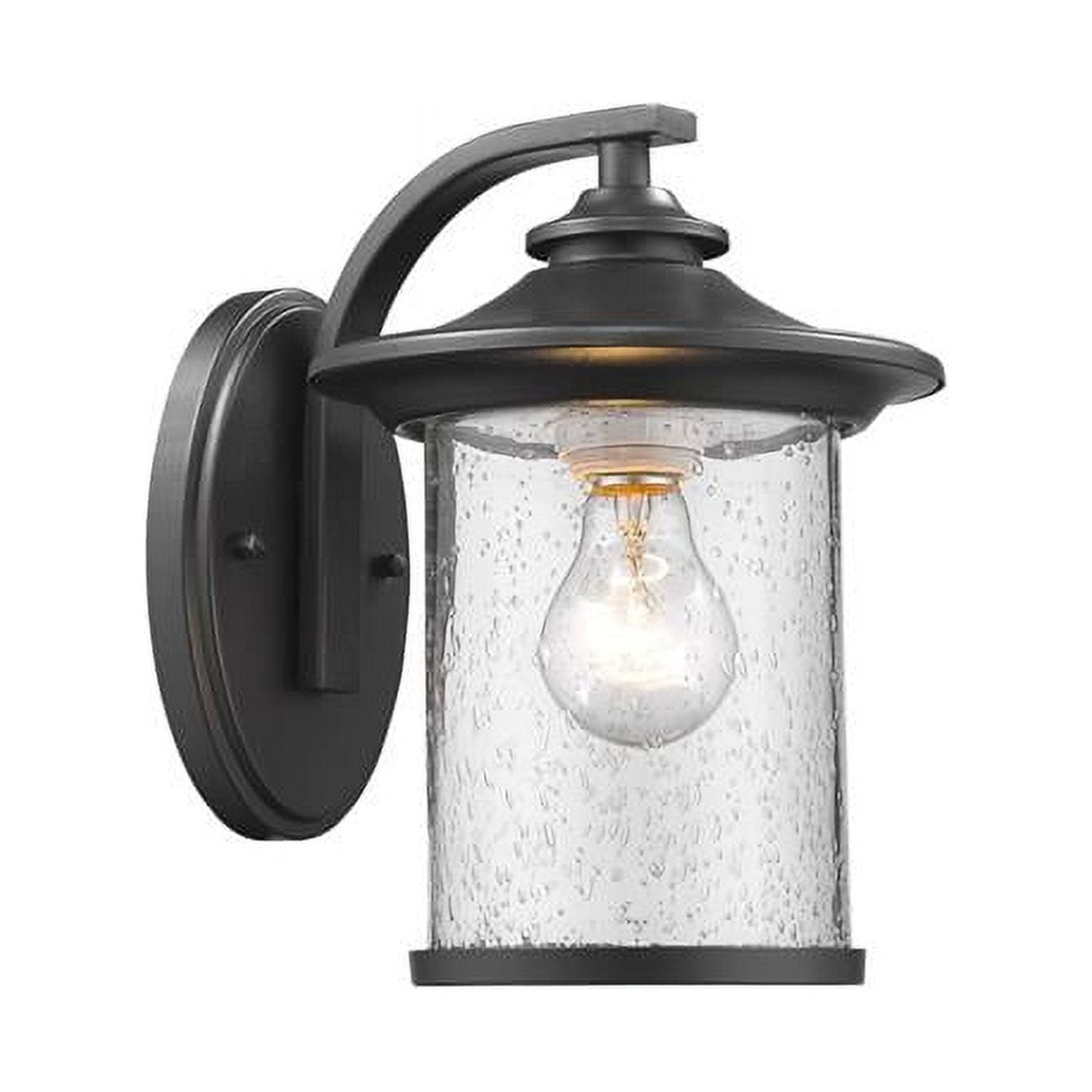 Ch22050bk11-od1 11 In. Lighting Liam Transitional 1 Light Black Outdoor Wall Sconce - Textured Black