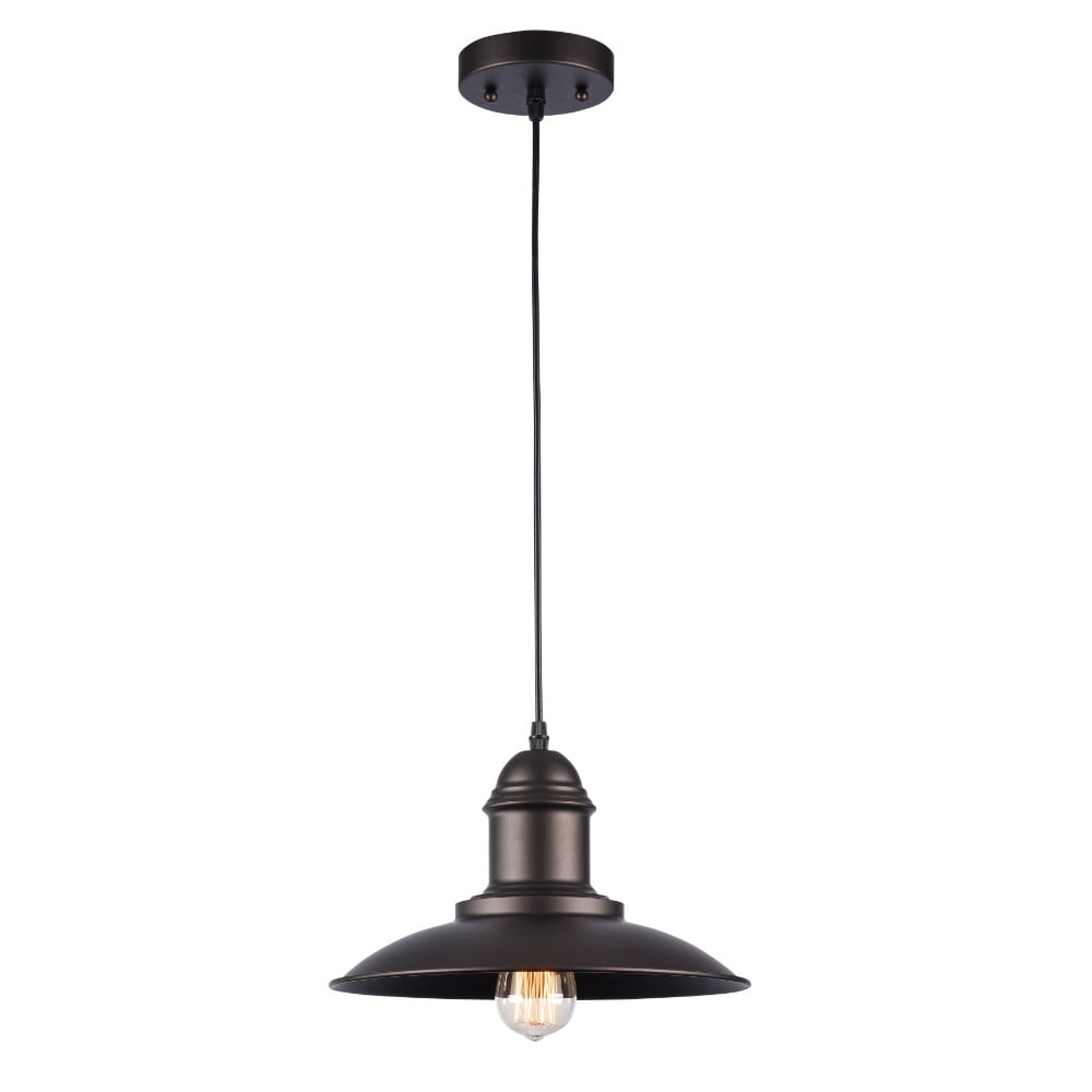 Ch58037rb12-dp1 12 In. Lighting Ironclad Industrial-style 1 Light Ceiling Mini Pendant - Oil Rubbed Bronze