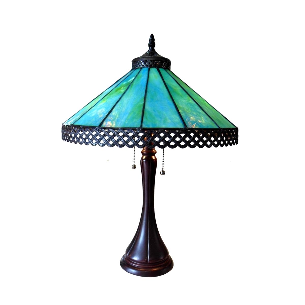 Ch15023tm16-tl2 16 In. Shade Lighting Mila Tiffany-style 2 Light Table Lamp - Dark Antique Bronze