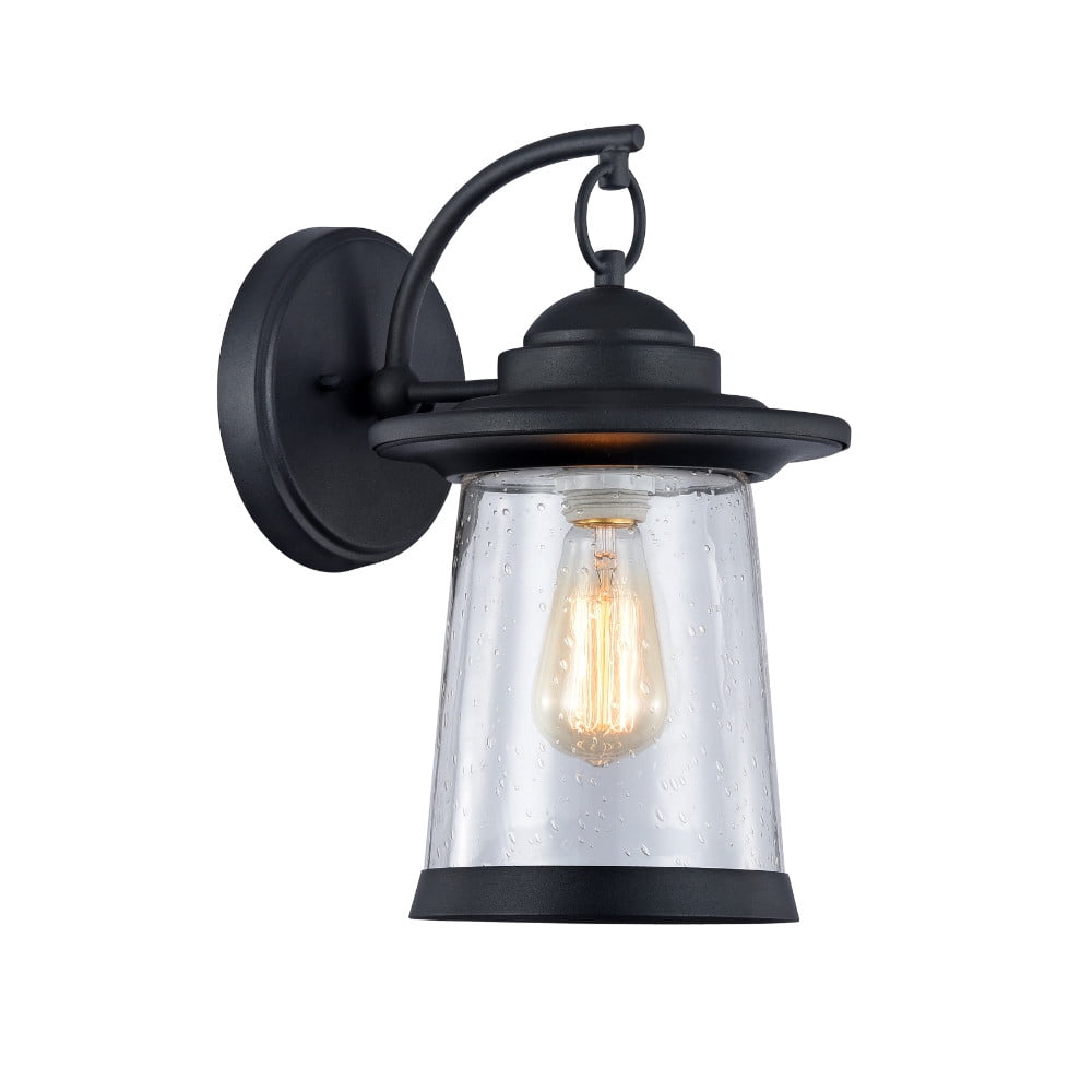 Ch22057bk13-od1 13 In. Lighting Linon Transitional 1 Light Black Outdoor Wall Sconce - Textured Black