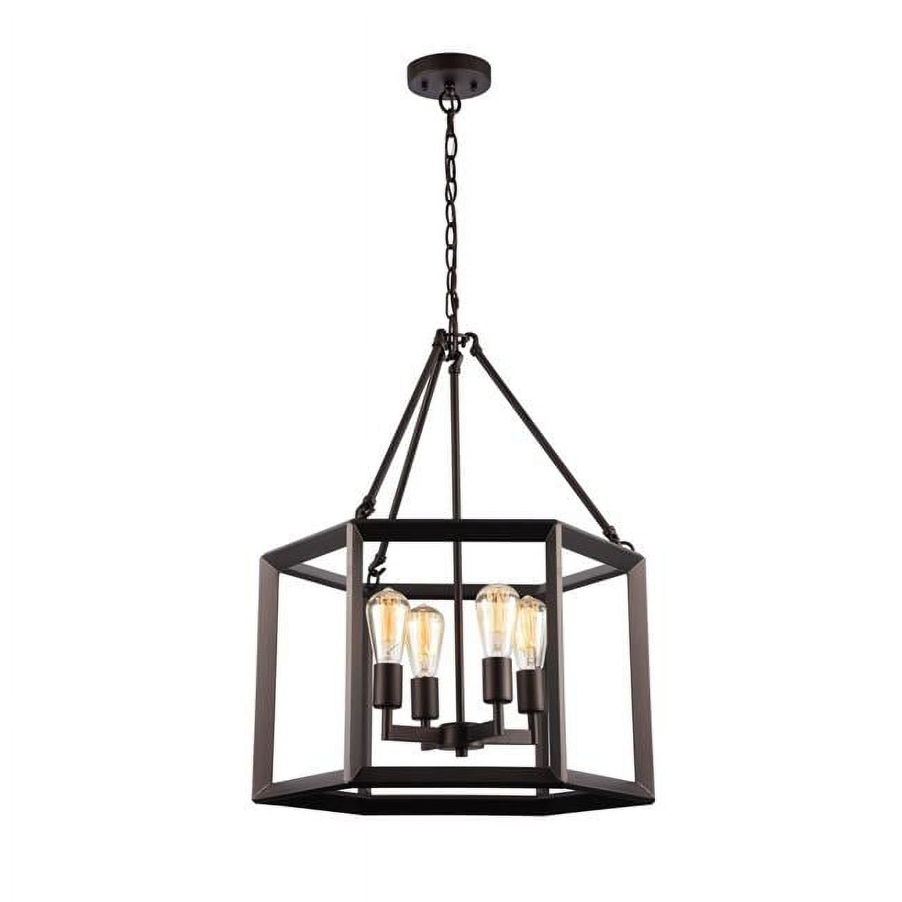 Ch59058rb21-up4 21 In. Lighting Ironclad Industrial-style 4 Light Rubbed Bronze Ceiling Pendant - Oil Rubbed Bronze