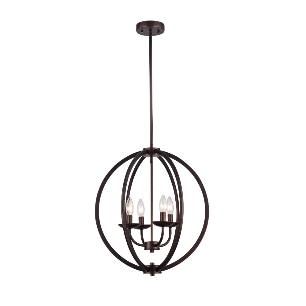 Ch59063rb18-up4 18 In. Lighting Ironclad Industrial-style 4 Light Rubbed Bronze Ceiling Pendant - Oil Rubbed Bronze