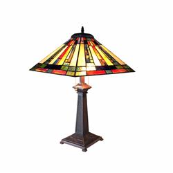 Ch1t189am16-tl2 Gerard Tiffany-style 2 Light Mission Table Lamp - 16 In. Shade