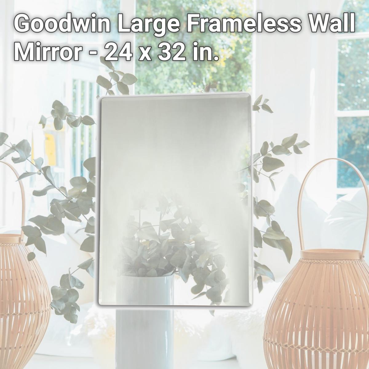 Picture of Chloe Lighting CH7M021SV24-FRT Goodwin Large Frameless Wall Mirror - 24 x 32 in.