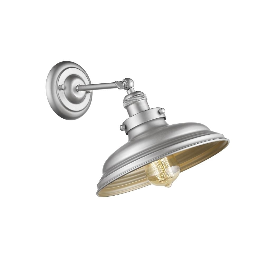 Ch2d001sp10-ws1 Samuel Industrial-style 1 Light Silver Painted Indoor Wall Sconce - 10 In.