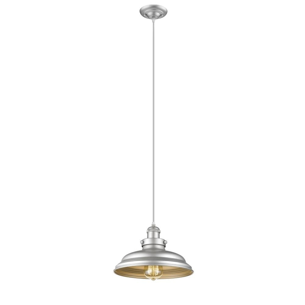 Ch2d001sp10-dp1 Samuel Industrial-style 1 Light Silver Painted Ceiling Mini Pendant - 10 In.