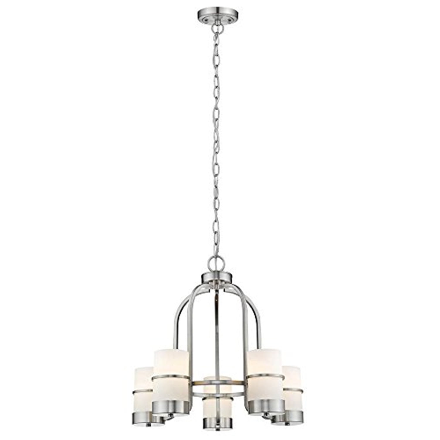Ch2r001bn22-uc5 Penelope Contemporary 5 Light Brushed Nickel Mini Chandelier - 22 In.
