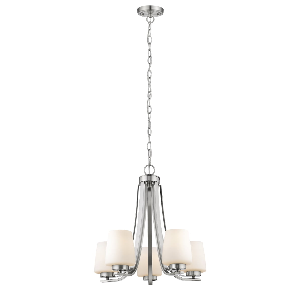 Ch2r003bn22-uc5 Olivia Contemporary 5 Light Brushed Nickel Mini Chandelier - 22 In.