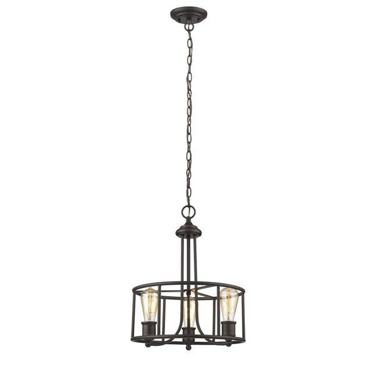 Ch2s004rb15-up3 Elissa Transitional 3 Light Rubbed Bronze Ceiling Pendant - 15 In.