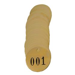 40002 1 In. Numbered Brass Tag Set - 1 To 200