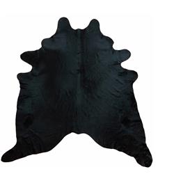Black Dyed Brazilian Cowhide Rug - Large