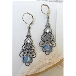 Chaya Adler 10chandelier Blue Opal Gm Bridal Chandelier Earrings, Blue Opal