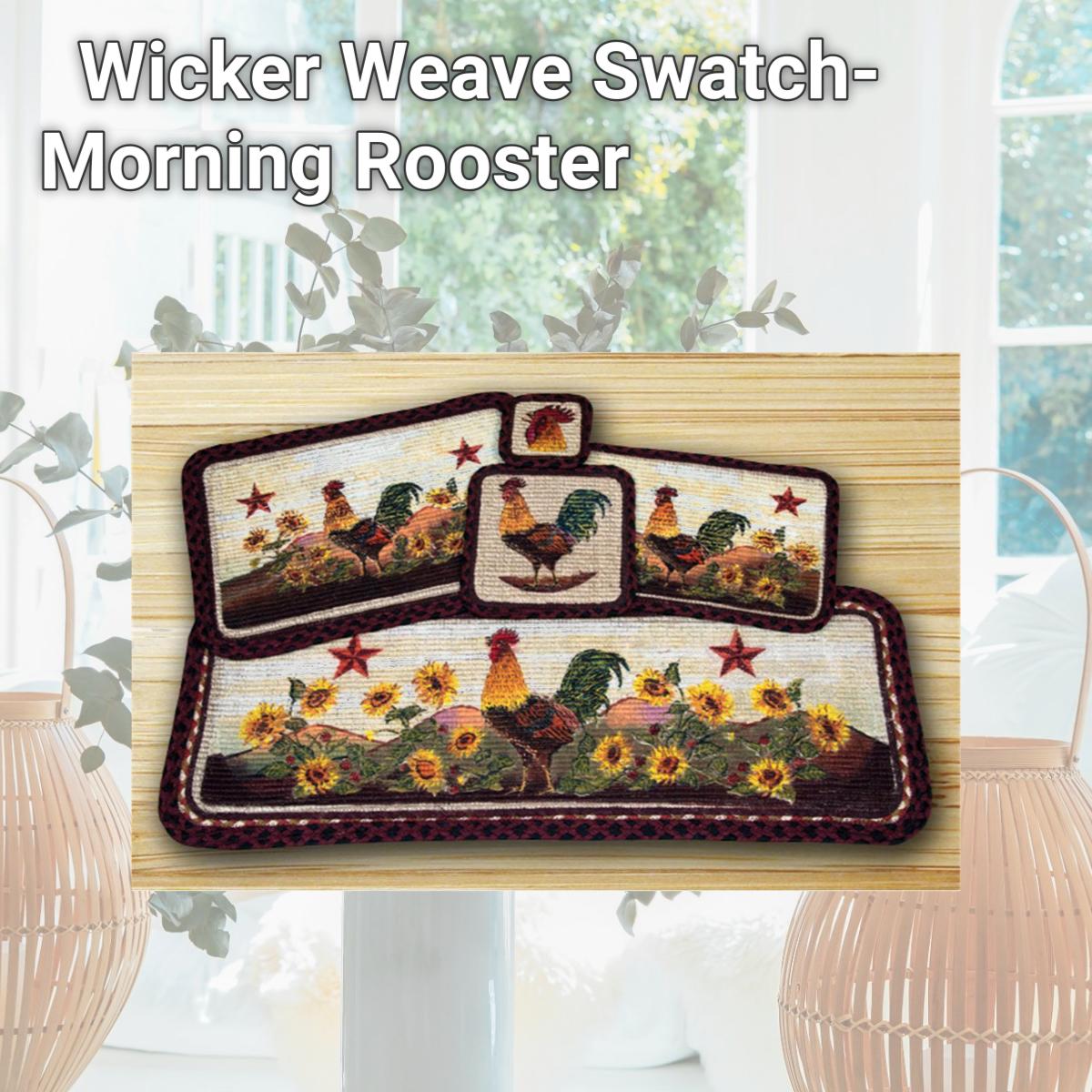 Picture of Earth Rugs 85-391MR Wicker Weave Swatch- Morning Rooster