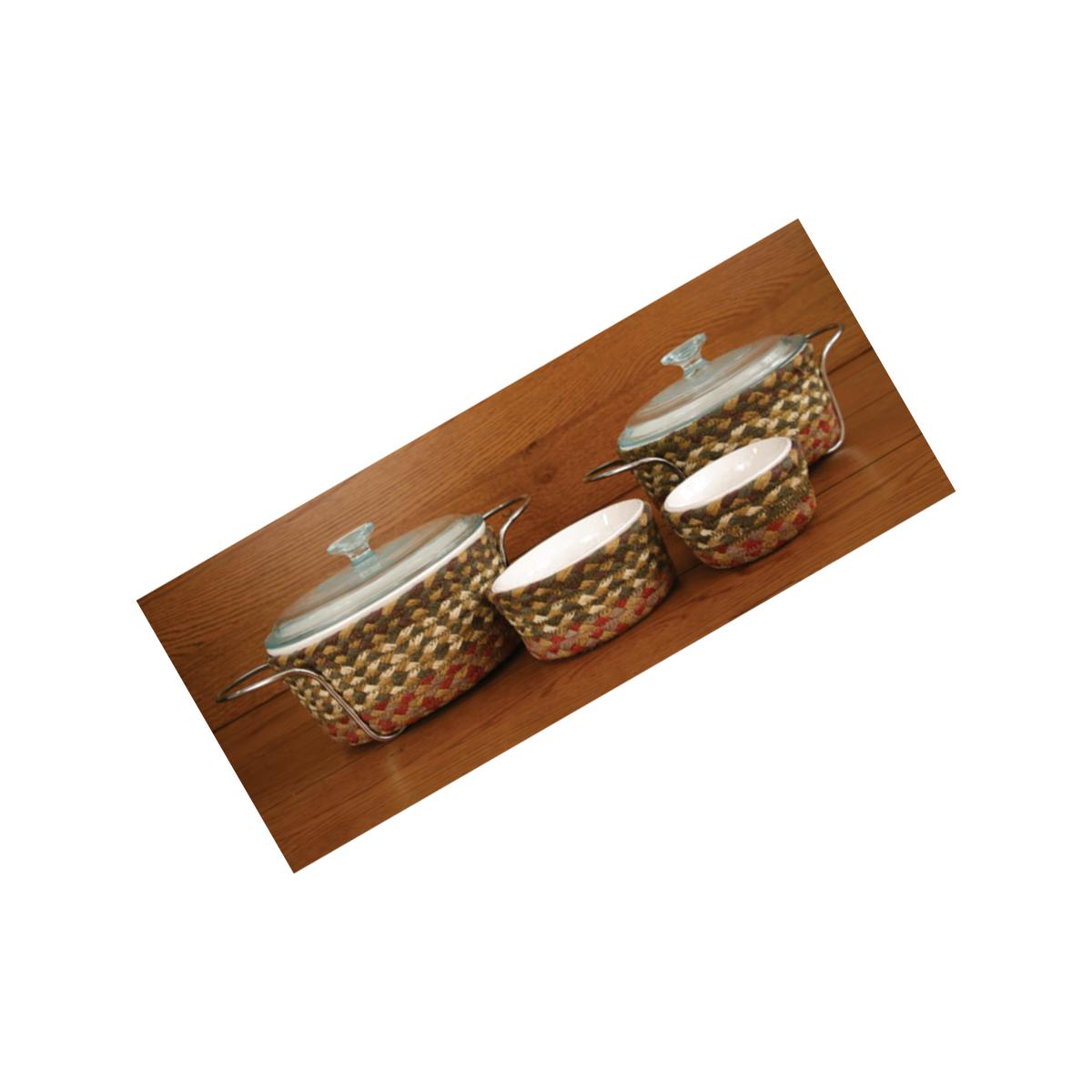 Picture of Capitol Importing 36-CB024 Olive-Burgundy-Gray - Set of 4 Casserole Baskets