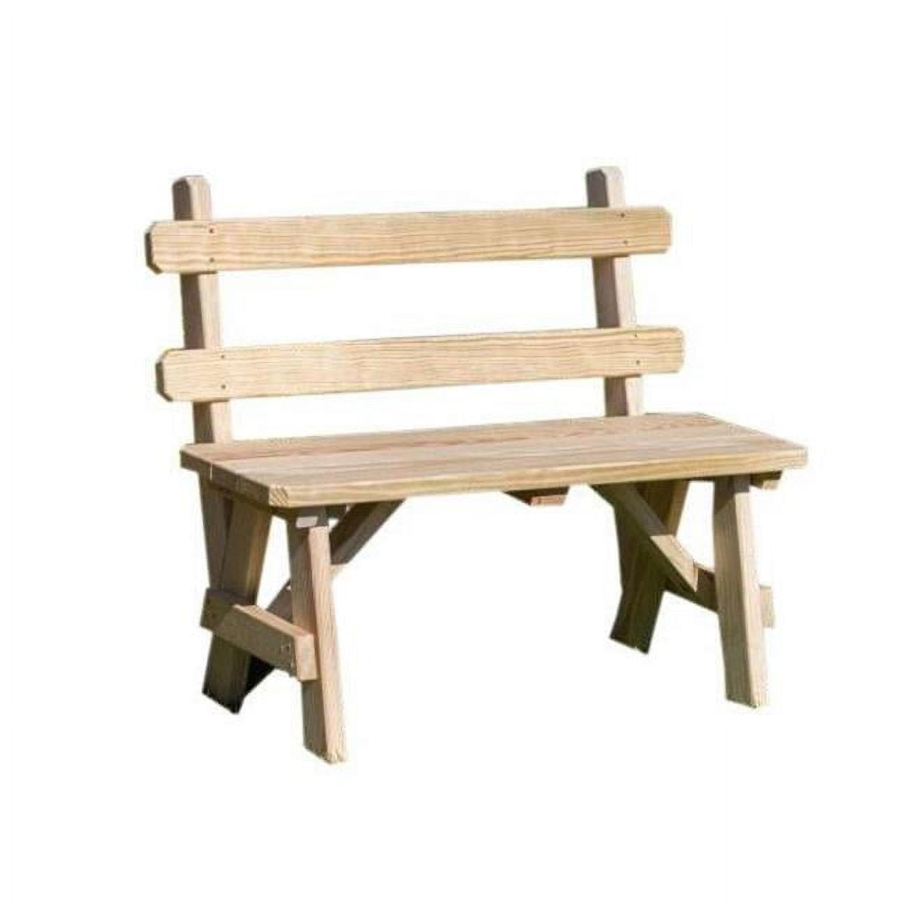Fb40wb-2cvd 40 In. Treated Pine Traditional Garden Bench With Back