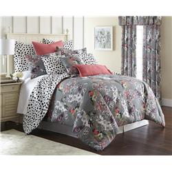 Birds In Bliss Reversible Comforter Set - Super Queen Size