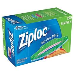 785297 Ziploc Sandwich Bags, Pack Of 150, 6.5 X 5.875 In.