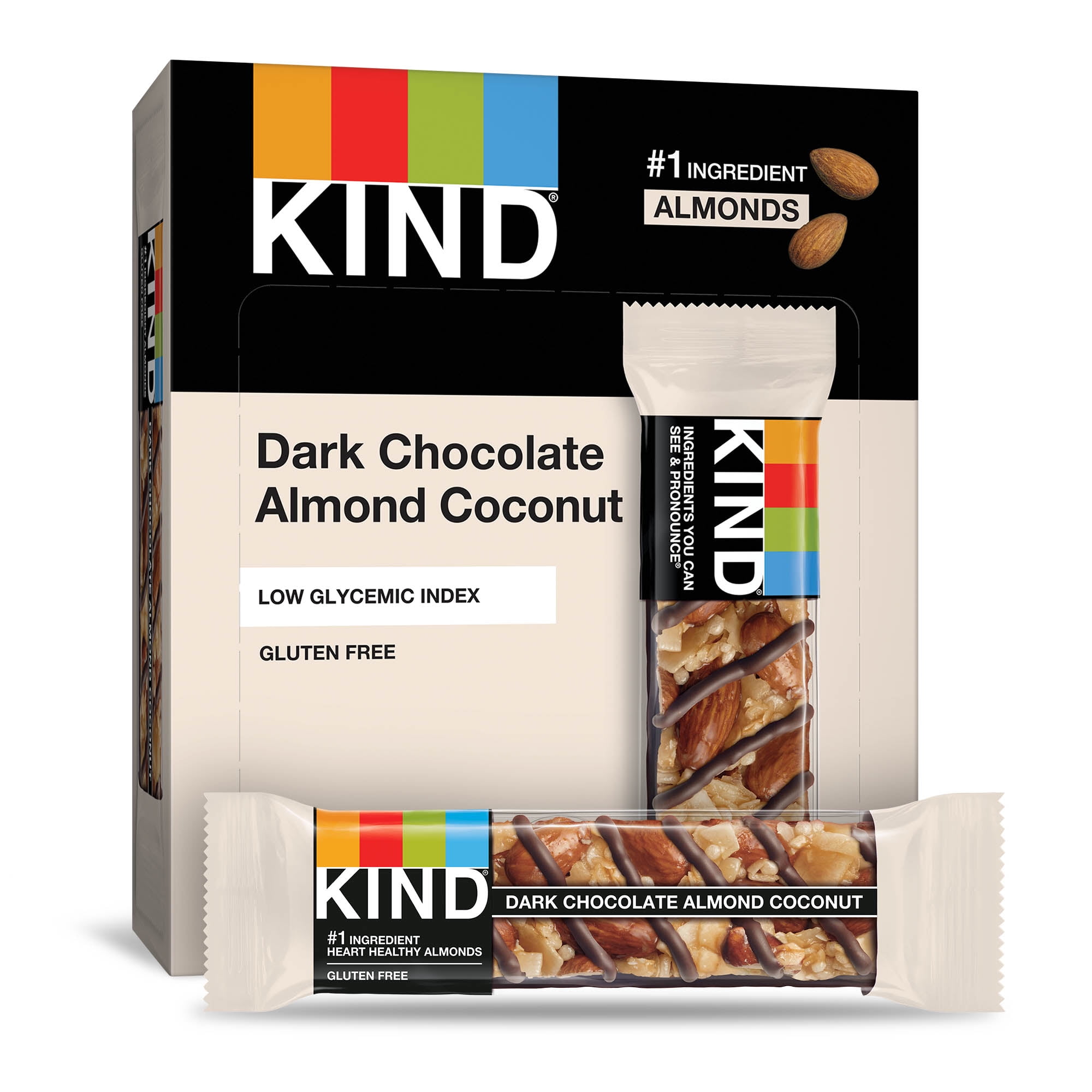 19987 Dark Chocolate Almond Coconut, Gluten Free, 1.4 Ounce Bars