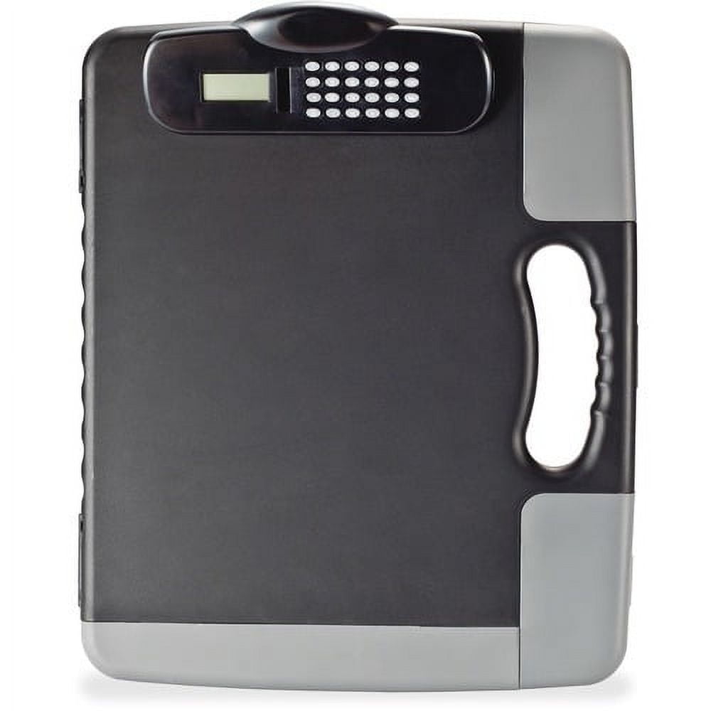 Oic83302 Portable Clipboard Storage Case With Calculator, Charcoal