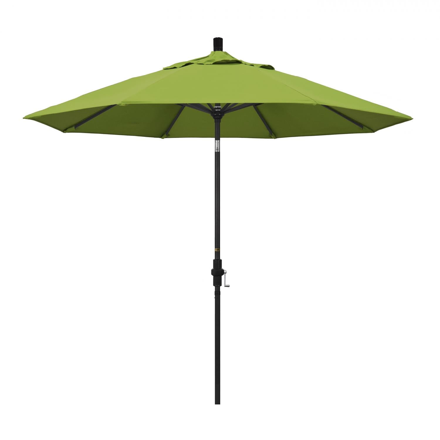 Gscu908302-5429 9 Ft. Round Aluminium Umbrella Collar Tilt & Black Pole - Sunbrella Macaw Fabric