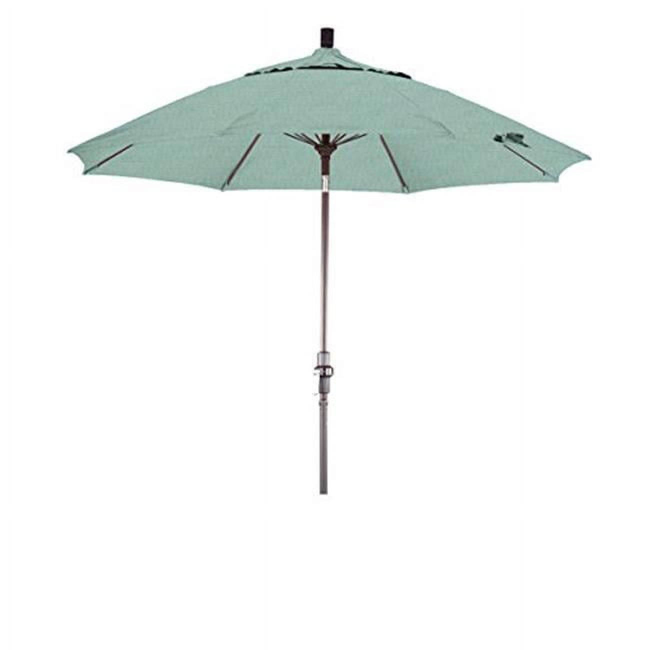 Gscuf908117-48020 9 Ft. Round Aluminum Pole Fiberglass Rib Market Umbrella, Collar Tilt & Bronze Pole - Sunbrella Spectrum Mist