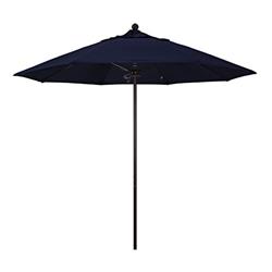 Alto908117-sa39 9 Ft. Round Aluminum & Fiberglass Umbrella, Push Open & Bronze Pole - Pacifica Navy Blue