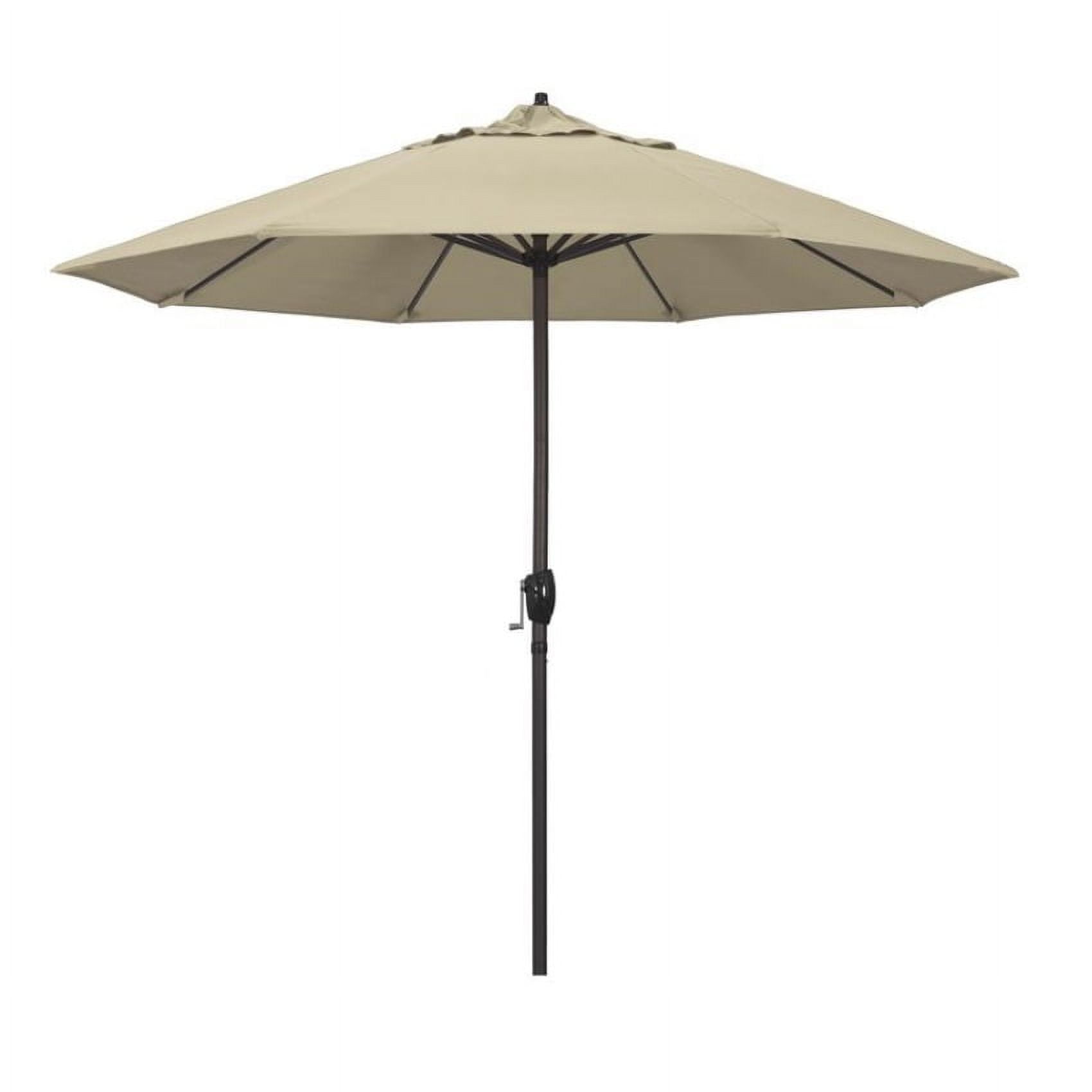 Ata908117-5422 9 Ft. Casa Series Patio Bronze Auto Tilt Crank Lift - Sunbrella 1a Beige Fabric