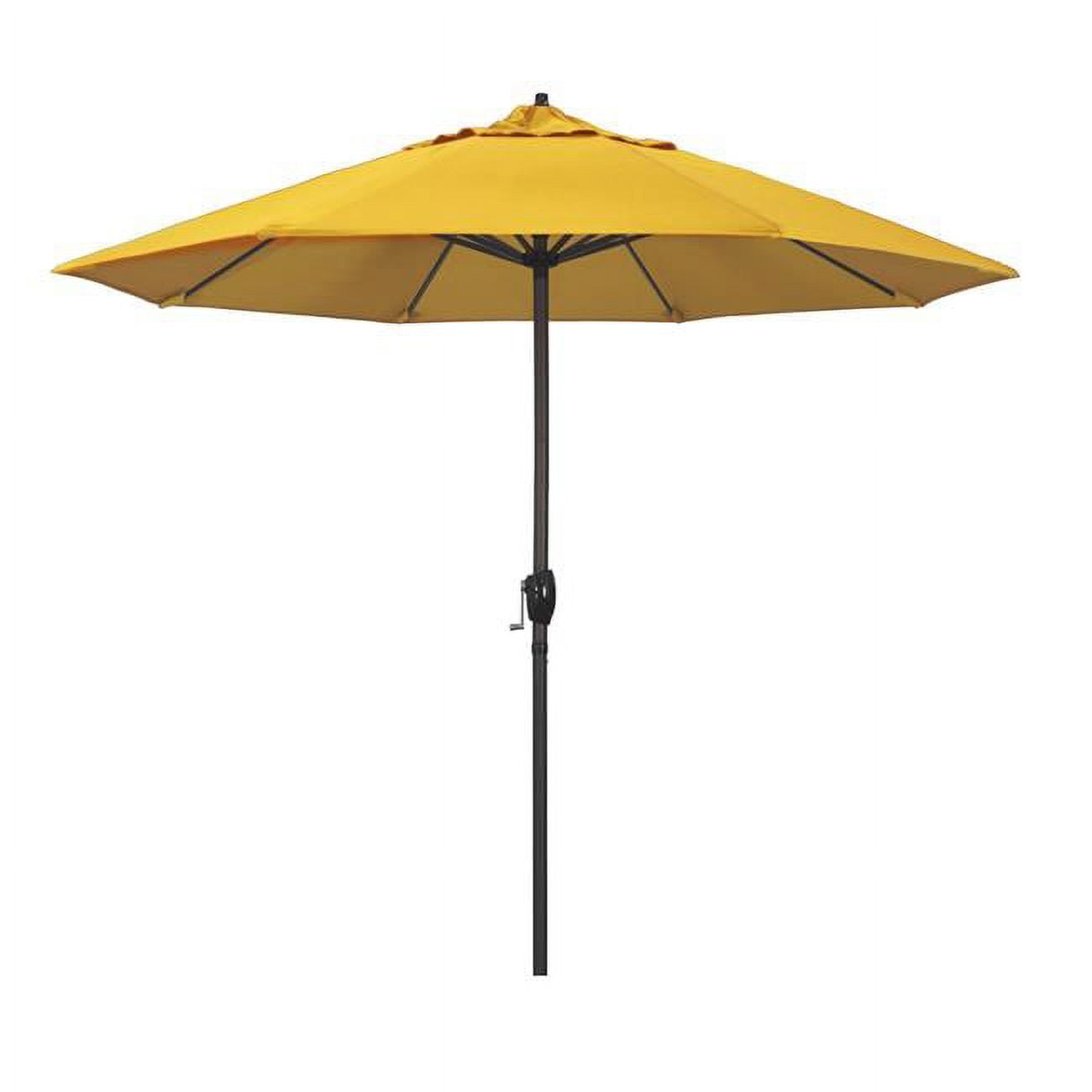 Ata908117-5457 9 Ft. Casa Series Patio Bronze Auto Tilt Crank Lift - Sunbrella 1a Sunflower Yellow Fabric