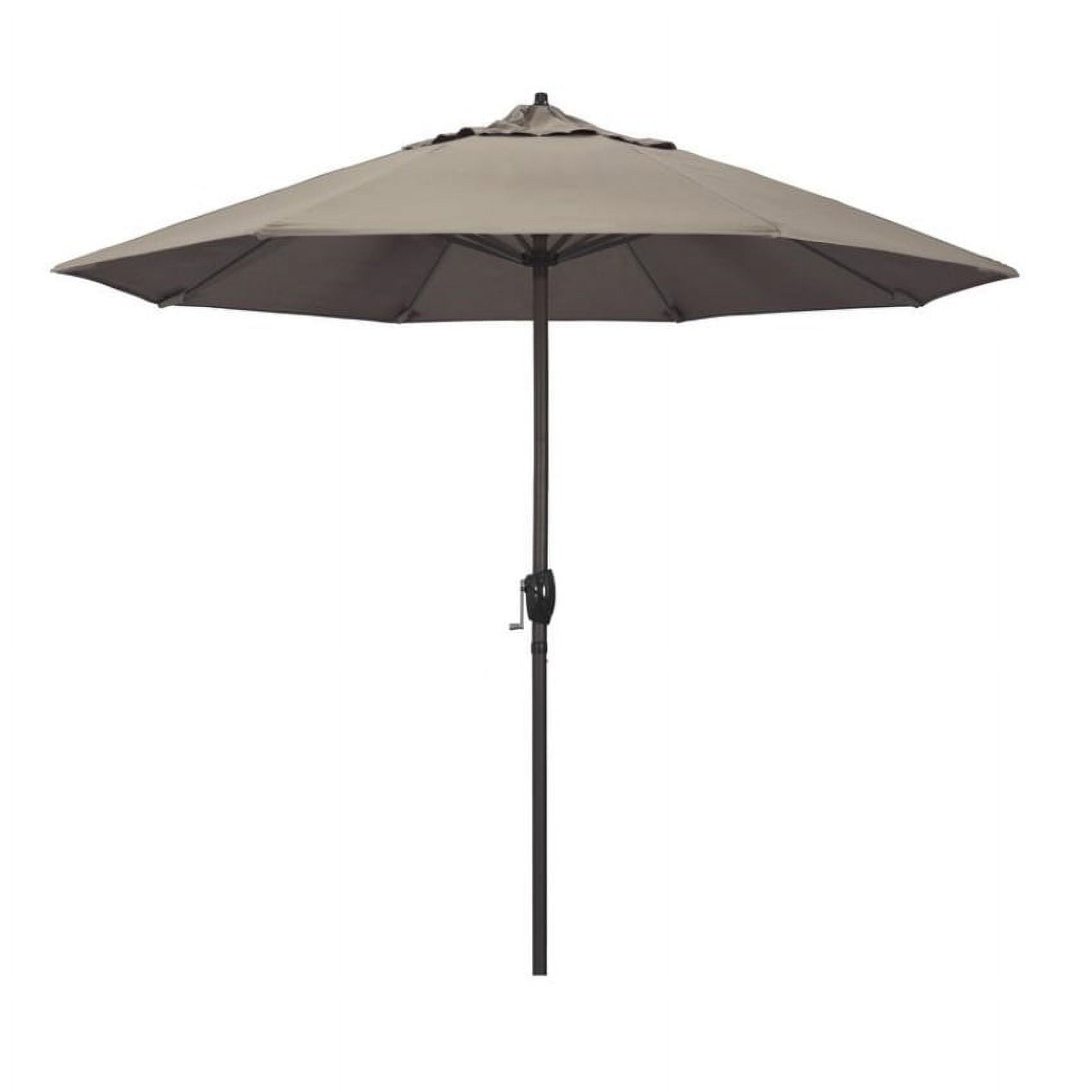 Ata908117-5461 9 Ft. Casa Series Patio Bronze Auto Tilt Crank Lift - Sunbrella 1a Taupe Fabric