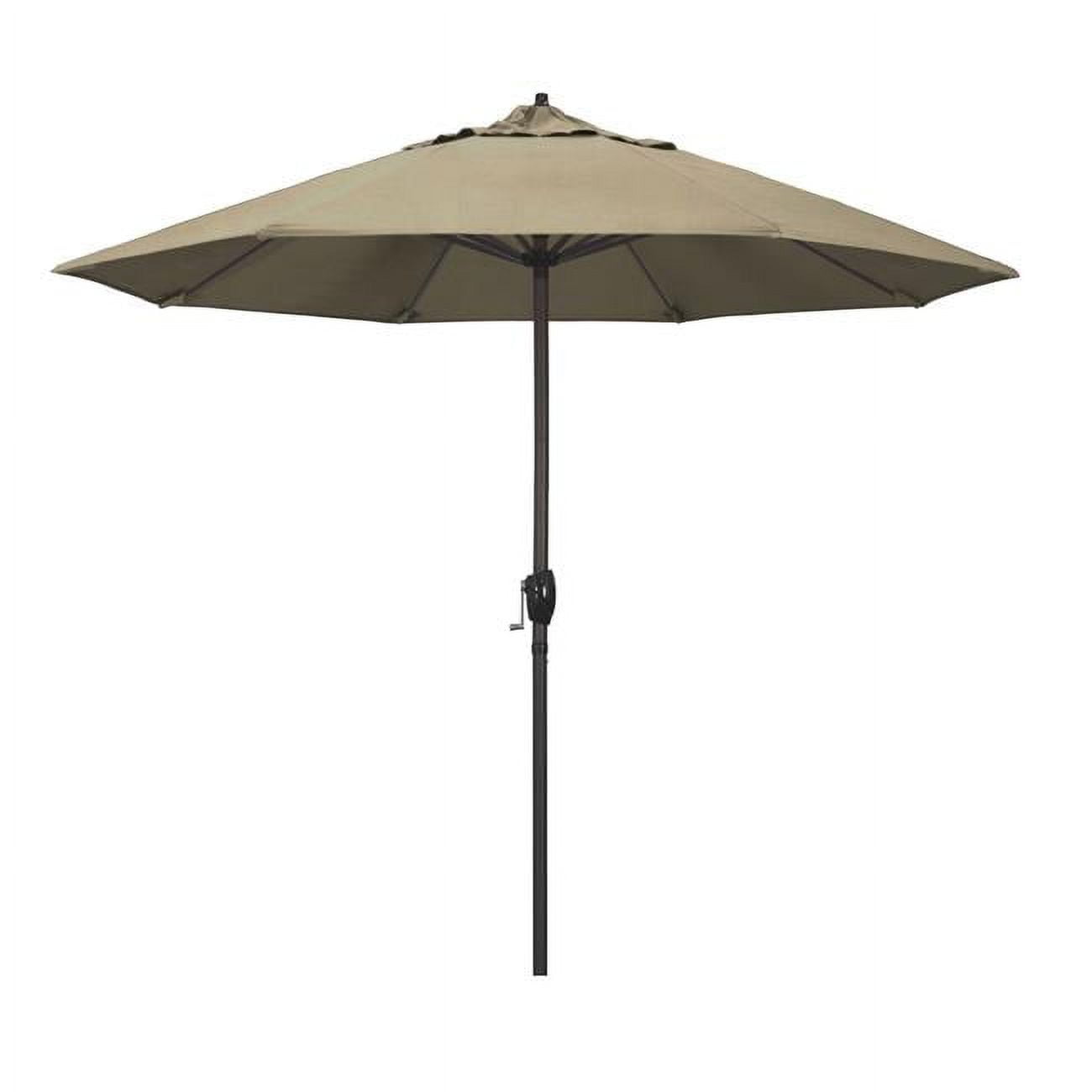 Ata908117-5476 9 Ft. Casa Series Patio Bronze Auto Tilt Crank Lift - Sunbrella 1a Heather Beige Fabric