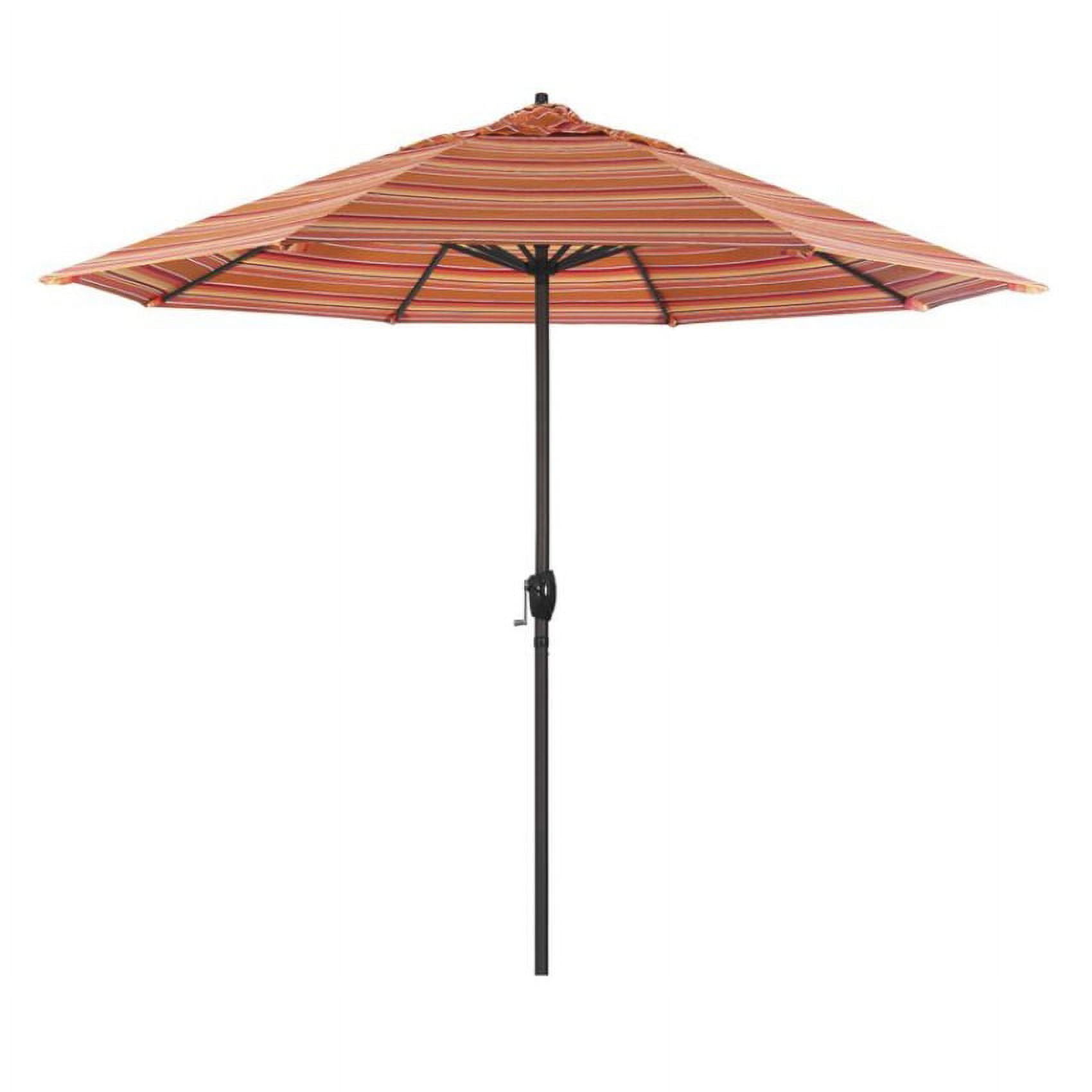 Ata908117-56000 9 Ft. Casa Series Patio Bronze Auto Tilt Crank Lift - Sunbrella 1a Dolce Mango Fabric