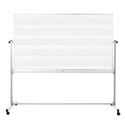 Ofx-390469-lx 72 X 48 In. Double Sided Reversible Mobile Music Whiteboard
