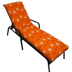 Clecl Clemson Tigers Chaise Lounge Cushion, 3 Piece
