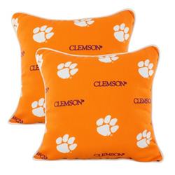 Cleodppr 16 X 16 In. Clemson Tigers Outdoor Decorative Pillow, Set Of 2