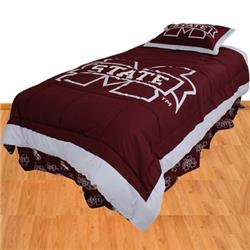 Mstcmkg Mississippi State Bulldogs Reversible Comforter Set, King Size