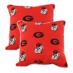 Geoodppr 16 X 16 In. Georgia Bulldogs Outdoor Decorative Pillow, Set Of 2