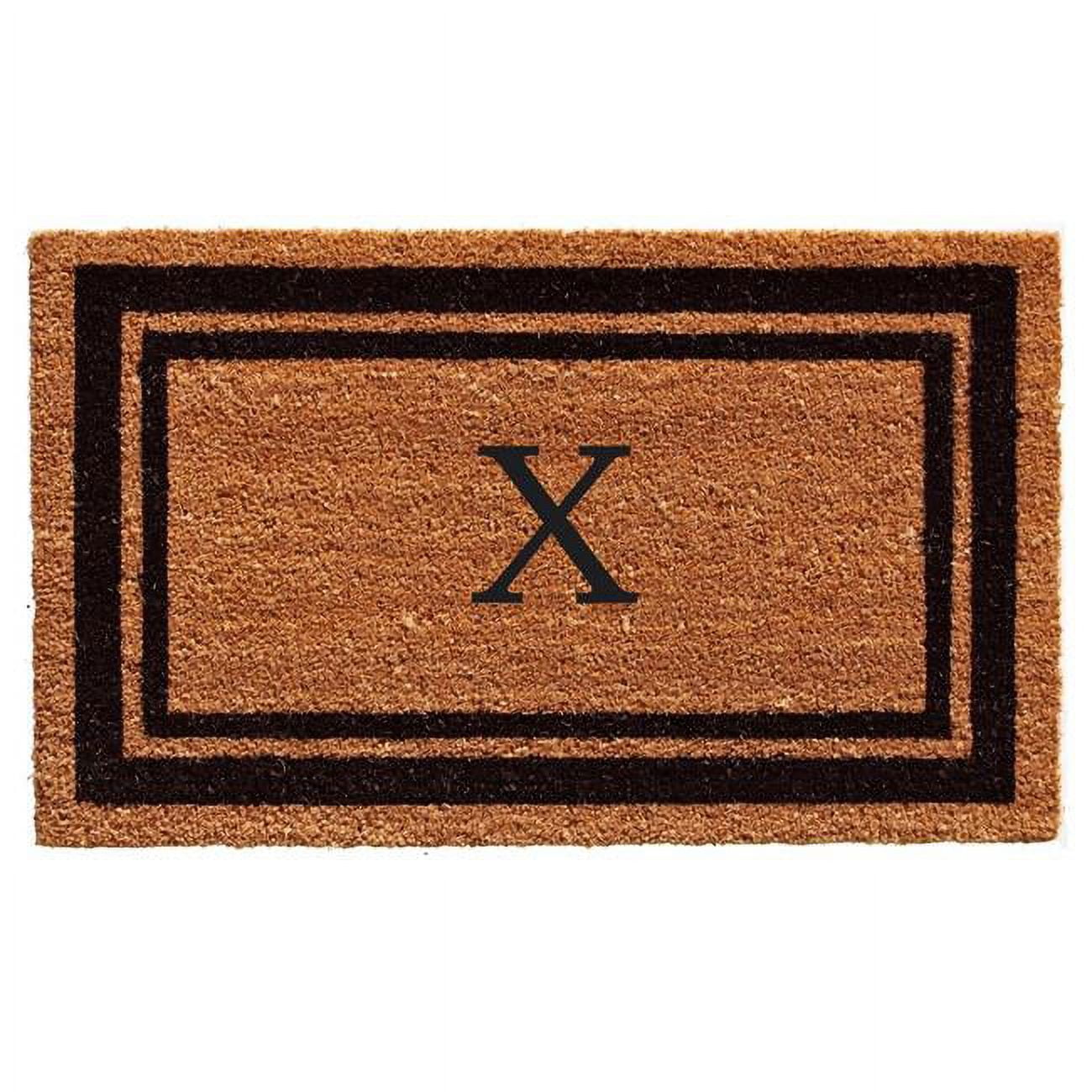 UPC 818912031001 product image for 152962436X 24 x 36 in. Black Border Monogram Rectangular Doormat, Natural - Lett | upcitemdb.com