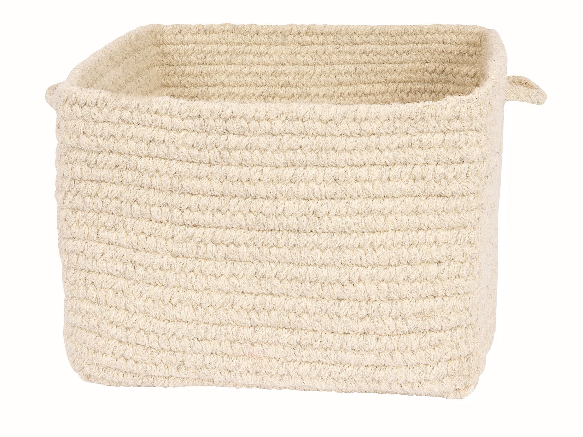 18 X 18 X 12 In. Chunky Natural Wool Natural Storage Basket