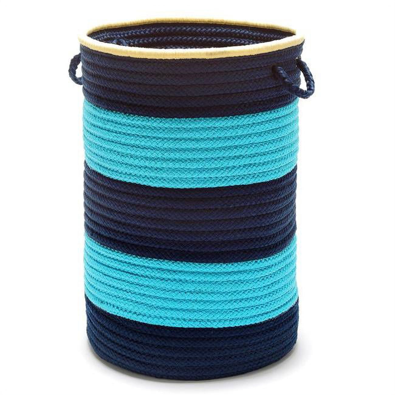 Lo51a016x024 Color Block Hamper, Turquoise & Navy