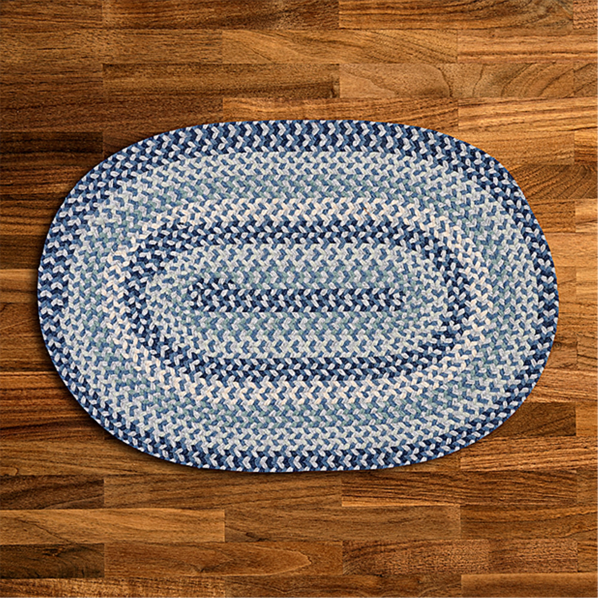 Bc54r024x084 2 X 7 Ft. Boston Common Oval Rug, Driftwood Teal