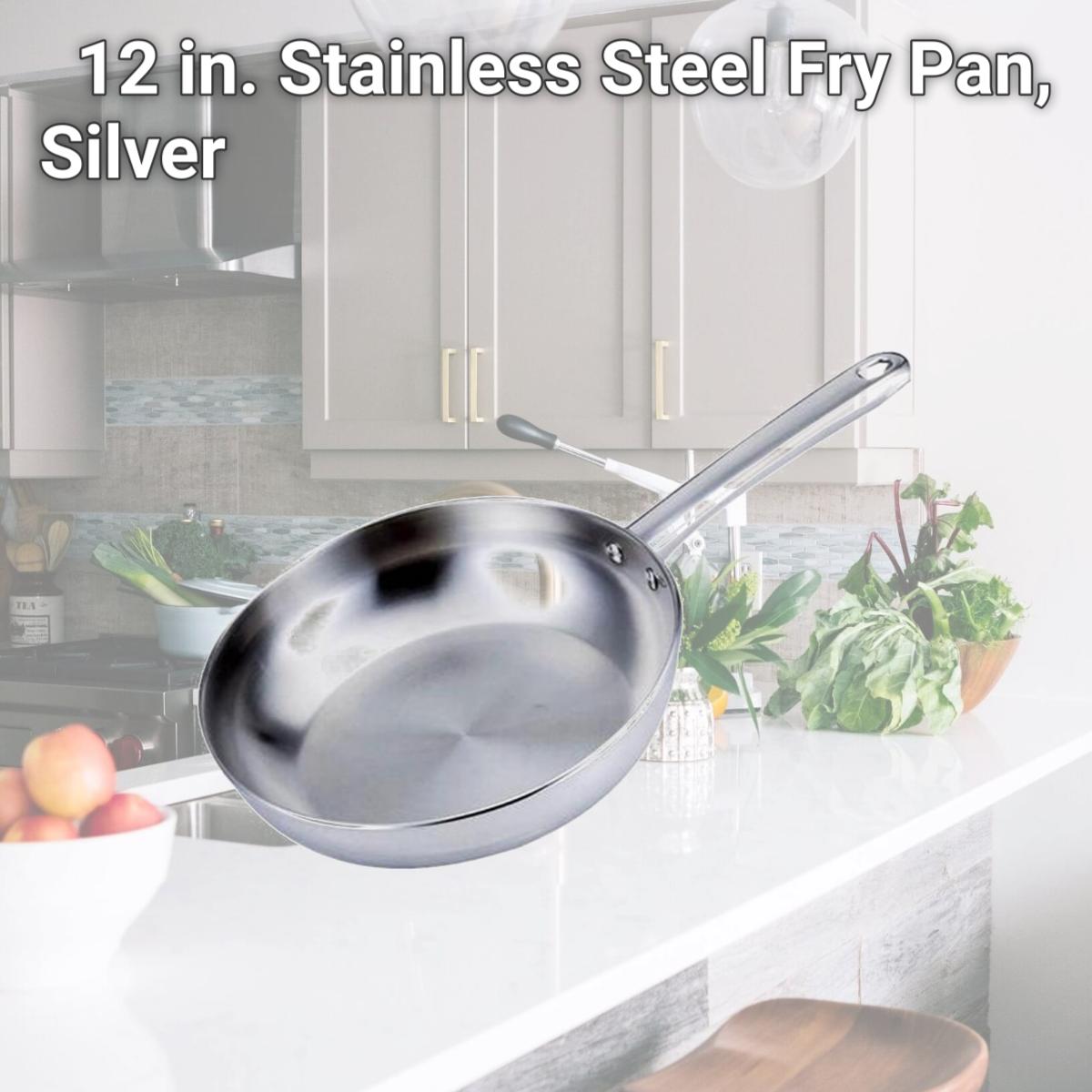 Picture of Culinary Edge 2112 12 in. Stainless Steel Fry Pan, Silver