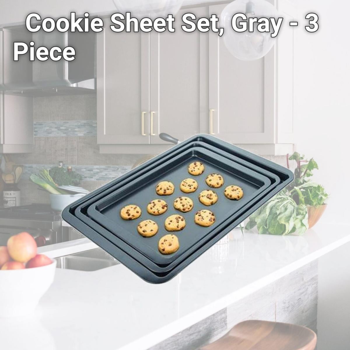 Picture of Culinary Edge 30100 Cookie Sheet Set, Gray - 3 Piece