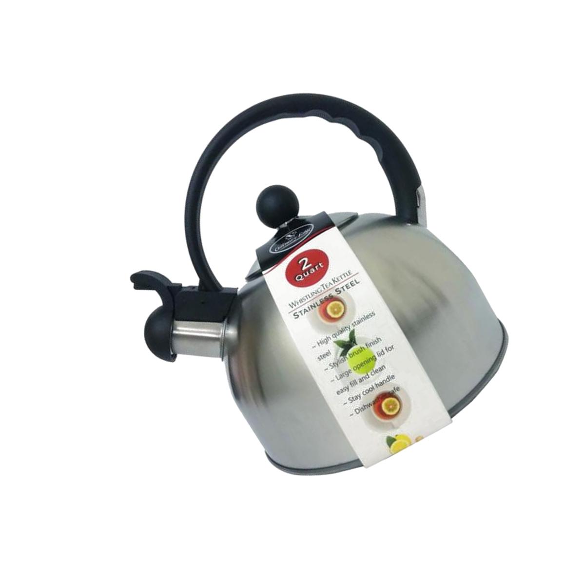 Picture of Culinary Edge 50407 2 qt. Stainless Steel Whistling Tea Kettle, Silver