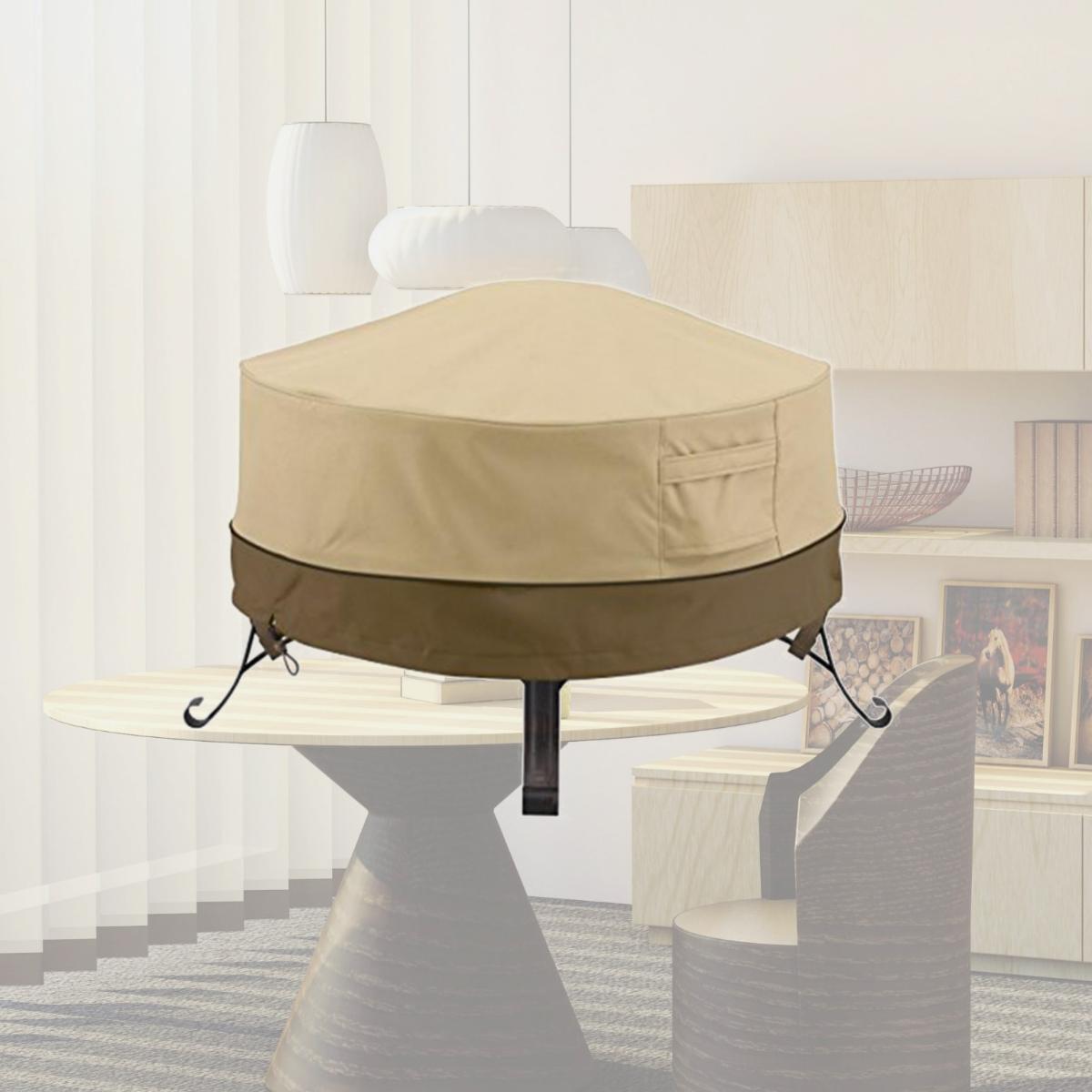 Picture of Classic Accessories 55-488-011501-00 Full Coverage Fire Pit Cover - Small, Round - 30 X 12 In.
