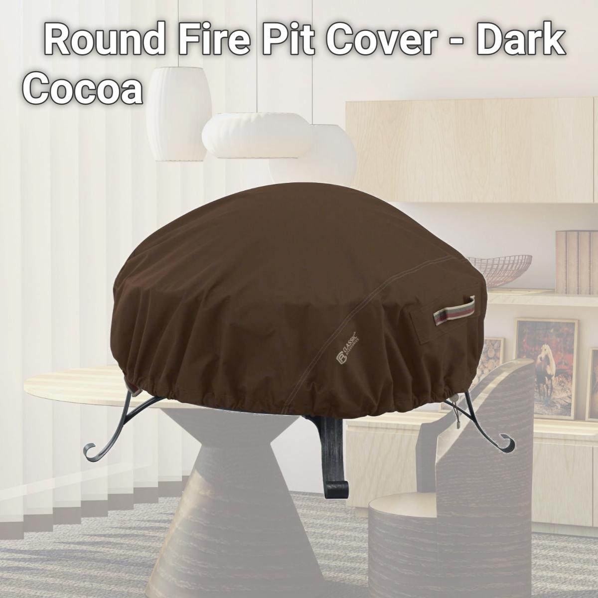 Picture of Classic Accessories 55-834-056601-RT Round Fire Pit Cover - Dark Cocoa
