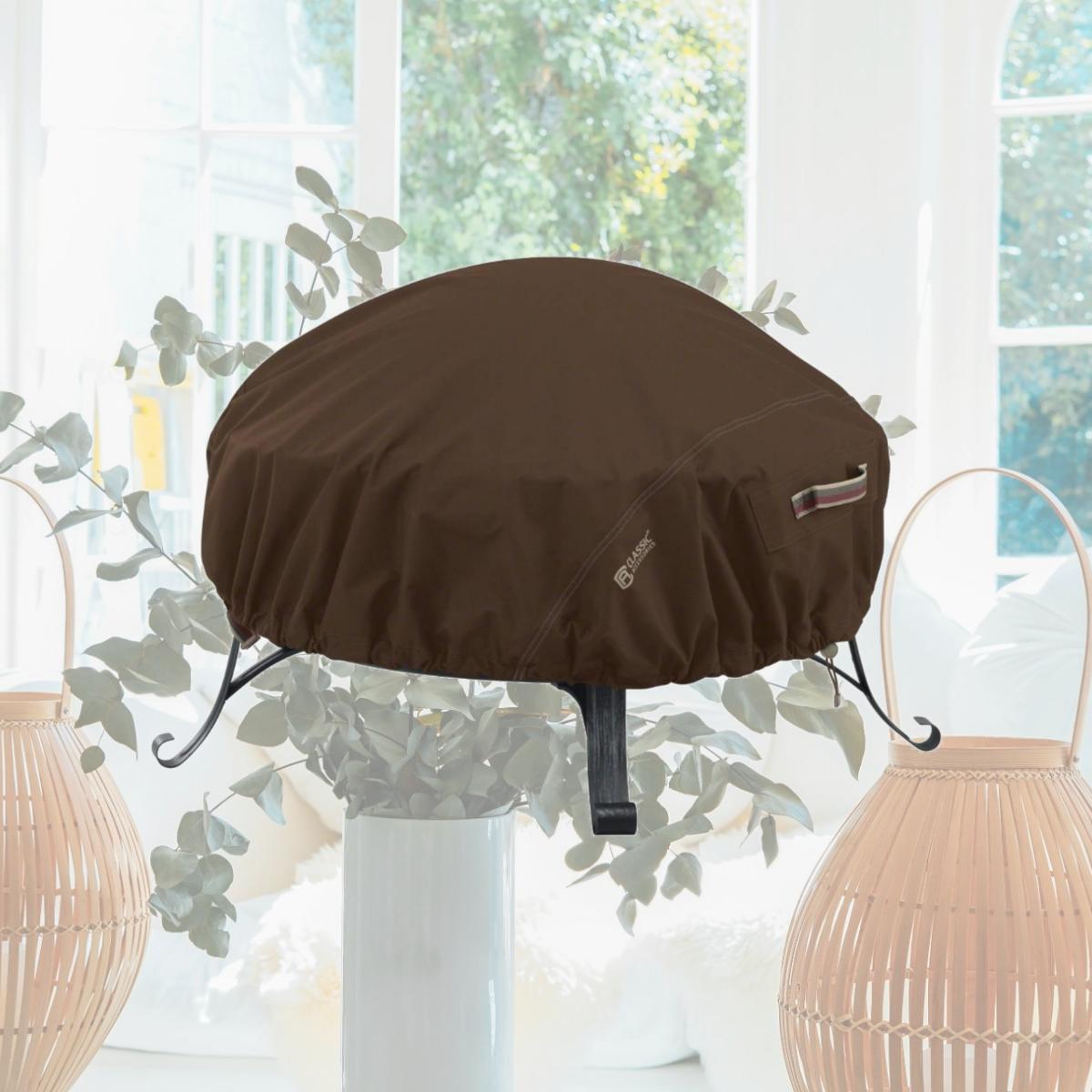 Picture of Classic Accessories 55-834-056601-RT Round Fire Pit Cover - Dark Cocoa