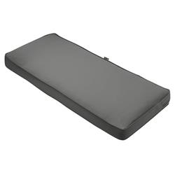 62-015-LCHARC-EC Montlake Bench Cushion Foam And Slip Cover, Charcoal Grey - 48 x 18 x 3 in.