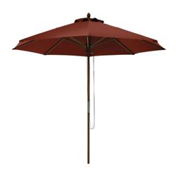 50-007-660101-rt Montlake Fadesafe Bamboo Patio Market Umbrella - Heather Henna, 9 Ft.